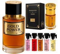 Kalanka-Parfum Gold Power - - Coffret Luxe - Extrait De Parfum 50ml + Musc 3ml + 10 E¿Chantillons Offert - Coffret Cadeau Homme Et Femme - Collection Privee
