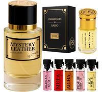 Kalanka-Parfum Mystéry Leather - - Coffret Luxe - Extrait De Parfum 50ml + Musc 3ml + 5 E¿Chantillons Offert - Coffret Cadeau Homme Et Femme - Collection Privee
