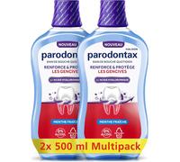 Kalanka-Parodontax - Bain De Bouche Quotidien À L'acide Hyaluronique - Renforce & Protège Les Gencives - Combat Les Bactéries De La Plaque Dentaire - 0% Alcool - Menthe Fraîche - 2 X 500 Ml