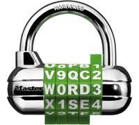 Kalanka-Password Plus Combination Lock, Hardened Steel Shackle, 2-1/2"" Wide, Silver