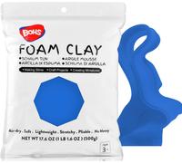 KALANKA-Pâte à Modeler en Mousse Bleue - Squishy, Douce, Autodurcissante - pour Projet Scolaire, Cosplay, Faux Gâteau, Fournitures de Slime - 1.1 Lbs/500 Grams