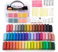 KALANKA-Pate Polymere, 50 Couleurs Polymere Clay 19 Outils 10 Types Accessoires