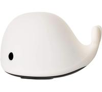 Kalanka-Pauleen 48032 Night Whale Veilleuse Baleine Batterie Lampe Led Pour Chambre D'enfant Avec Changement Couleur, Silicone Sans Bpa, Blanc