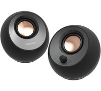 KALANKA-Pebble V3 ¿ Enceintes de Bureau 2.0 avec Bluetooth 5.0, Clear Dialog, 8W RMS, 16W Crête, Alimentées par USB-C, Convertisseur USB-A Inclus, Noir