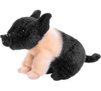 Kalanka-- Pêcheur Cochon De Selle, Porcelet Rose/Noir ¿ 20 Cm (Longueur) ¿ Cochon De Ferme ¿ Peluche