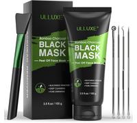 Kalanka-Peel-Off Masque Facial Au Charbon, Masque Blackhead Removal, Masque Nettoyant En Profondeur Pour Visage, Masque Purifiant Pour Les Pores D'acné Des Têtes Noires Avec Extracteur Kit, 100g