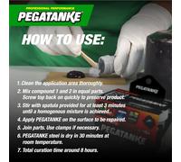 KALANKA-PEGATANKE EPOXIQUE ACIER NOIR 32 GR.PEGAGENT EPOXIQUE BICOMPATIBLE POUR TOUS LES MATÉRIAUX COULEUR GRIS AVEC VIRUTES D'ACER, HAUTE RÉSISTANCE, PELLE BASSE L'Eau, KIT 34 GRAMMES