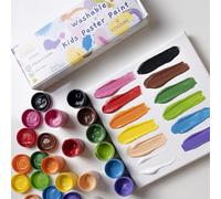 KALANKA-Peinture Enfant Lavable Doigt 12x20ml Loisir Creatif Couleurs Basiques Vibrantes Intenses Pigmentées Séchage Rapide Effet Mat Non-Toxique Pour Débutants Étudiants et Artistes