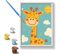 KALANKA-Peinture Numero Enfant Activité Manuelle Fille 5 6 7 8 9 10 11 Ans Bricolage Activite Loisir Creatif DIY Kit Créatifs Paint by Numbers Creation Fournitures Idee Cadeau Anniversaire Garcon Fau