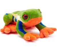 KALANKA-Peluche 100% Recyclée Grenouille Arboricole (15cm de Longueur) Collection d'animaux Doux, Câlins et Écologiques pour Nouveau-né Premier Enfant