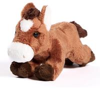 KALANKA-- Peluche Cheval allongé - 18 cm (Longueur) - Doudou