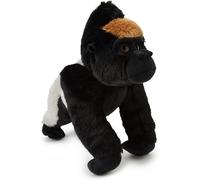 KALANKA-Peluche de Gorille Dos Argenté (32cm) - Puissant, Peluche Douce de la Jungle, Écologique, Succès Parmi Les Jeunes Passionnés d'animaux, 100% Recyclé