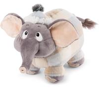 KALANKA-- Peluche éléphant Debout Amadou en Combinaison de Neige 25cm, 47278, Gris/Multicolore, 25 cm