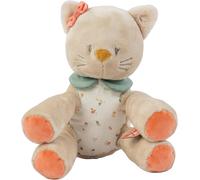 KALANKA-Peluche en Coton et Velours, Doudou Lana la Chatte, Compagnon de Route dès la Naissance, env. 32 cm, Mila, Zoë et Lana, Beige