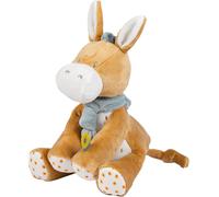 KALANKA-Peluche en Polyester, Peluche Âne Leo comme Compagnon de Route dès la Naissance, Env. 32 cm, Felix et Leo, Beige