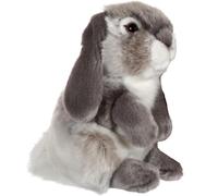 KALANKA-Peluche - Lapin bélier Gris - 18 cm