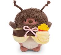 KALANKA-Peluche Ours Nomo 8 cm avec Frites & Costume d'abeille en boîte Cadeau 8,5x6,5x10 cm Brun - Doudou, Mignon Jouet en Peluche à câliner et à Jouer, Une Excellente idée de Cadeau - 61142