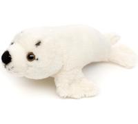 KALANKA-- Peluche phoque (blanc) \u2013 19 cm (longueur) \u2013 phoque en peluche, doudou