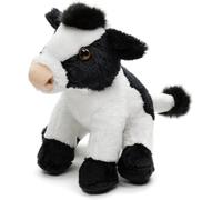 KALANKA-- Peluche Vache Assise (Noir et Blanc) \u2013 14 cm (Hauteur) \u2013 Peluche Boeuf \u2013 Doudou