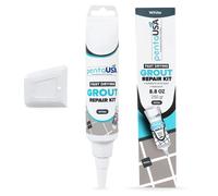 KALANKA-PentaUSA Joint Carrelage - Colle Carrelage, Joint Salle de Bain, Remplissage Répare et Renouvelle, Mortier Pour du Carrelage, Kit Reparation Carrelage - Avec Spatule (250g - Blanc)