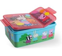 Kalanka-Peppa Pig - Boîte À Déjeuner Pour Enfants, Avec Compartiments, Anti-Fuite, Pour La Maternelle Et L'école - Pour Filles Et Garçons - Bleu