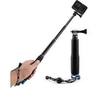 KALANKA-Perche à Selfie pour GoPro Hero 12 11 10 9 8 Black, Perche Telescopique Selfie Stick pour Insta360/X3/One DJI Mini 3 Pro et Autres Caméras d'action (Alliage Aluminium)