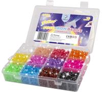 KALANKA-Perles à Repasser Lot de 4000 Perles Pour les Enfants Brillantes de 5 mm 12 couleurs Compatible avec les Perles Pyssla, Fuse Beads for Kids
