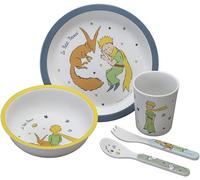 Kalanka-Petit Jour - Coffret Cadeau 5 Pièces Pour Enfant 6mois+ - Mélamine - Sans Bpa - Assiette 18cm, Timbale 160ml, Bol 250ml, Set De 2 Couverts 14cm - Lavable Au Lave-Vaisselle - - Bleu