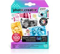 KALANKA-- Photo Creator - Recharge pour Appareil Photo CLK 046 Uniquement - 100 Feuilles de Papier Photo et 2 Planches de Stickers - CLK 051