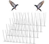KALANKA-Pic Anti Pigeon Inoxydable, 25cm x 4 Pièces Pique Anti Pigeon pour Balcon, Respectueux des Animaux Pic Anti Oiseaux, Anti-Escalade Enceintes pour Moineaux Hirondelles Corneilles Chat