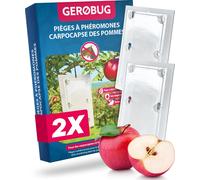 KALANKA-Piège à phéromones pour carpocapse Pommier 2 pièces - Pièges à phéromone Contre Le Ver des Pommes - Design de Produit respectueux des Oiseaux y Compris 2 Fils d'attache