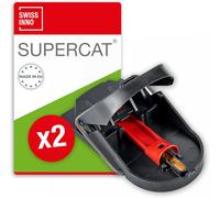 KALANKA-Piège à Souris PRO SuperCat \u2013 Prêt à l`Emploi, Spécifique aux Souris \u2013 Capture Instantanée et Hygiénique \u2013 Réutilisable - 2 Pièges