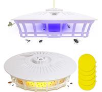 KALANKA-Pièges à Puces pour La Maison, Piège à Puces, Piège à puces pour Appartement avec 5 disques adhésifs, 4 Modes d'éclairage, Omnidirectionnel Piège à Puces pour Salon, Cuisine, Chambre
