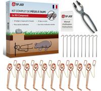 Kalanka-Pieges A Taupes - Lot De 10 + Pince Installation Facile - Anti-Taupe Professionnel Efficace - Systeme A Putange Resistant - Controle Rapide Et Naturel Des Taupes - Lutte Contre Nuisibles- San