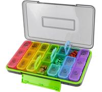 Kalanka-Pilulier Semaine Matin Midi Soir, Pillulier 7jours Grande Capacite Plus Rangement Boite De Médicaments, Semainier Médicament Bpa Free, Pilulier Journalier Rangement Pour Voyage, Maison, Senio