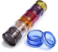 Kalanka-Pilulier Semainier Français 7 Jours Matin Midi Soir, Rond Piluliers Medicaments 7 Compartiments, Boite À Pilules Grande Capacite Pour Vitamines, Suppléments Et Médicaments - Multicolore