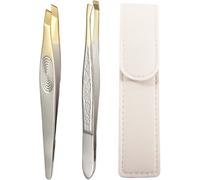 Kalanka-Pince À Épiler, 2pcs Pince À Épiler Professionnelle En Acier Inoxydable Pour Les Sourcils, Pincettes À Épiler De Précision Avec Revêtement Antidérapant, Pince A Echarde Pince A Epiler Crabe