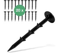 KALANKA-Piquets de Fixation pour bache - pour Toison de Mauvaises Herbes [20 pièces] - Extrêmement Stable - Ancrage de Sol en Plastique incassable