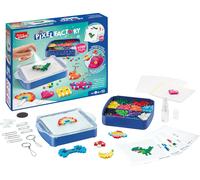 KALANKA-- Pixel Factory - Kit Complet pour Création d'Objets en Perles à Eau Style Pixel Art - Modèles, Perles à Eau Carrées, Grille de Création & Accessoires - Activité Manuelle Dès 6 Ans
