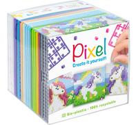 KALANKA-PixelHobby Pixel P29022 - Kit de Bricolage Licorne, système d'emboîtement comme Hobby créatif pour Enfants à partir de 6 Ans, boîte de Cubes avec Motifs et carrés de Pixels