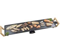 KALANKA-Plancha électrique, Barbecue electrique XXL avec revêtement anti-adhésif, Gril de table pouvant jusqu'à 8 personnes,Surface de cuisson extra longue, Asia Lounge, Couleur: noir