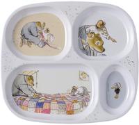 Kalanka-Plateau À 4 Compartiments Ernest Et Célestine Pour Enfant 6mois+ - Mélamine - Sans Bpa - 24 X 21- Lavable Au Lave-Vaisselle ¿ Petit Jour Paris.