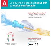 Kalanka-Pluggies Bouchons D'oreilles : Protections Auditives Pour Enfants Et Petits Conduits Auditifs - Bouchons Étanches Adaptés À Toutes Activités - Hypoallergéniques Et Réutilisables