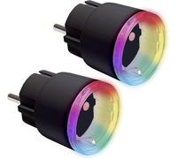 KALANKA-Plus Plug S Twin Pack Black - Intelligent Socket Works with Alexa & Google Home, Programmable with Voice Control, Bluetooth; Wi-Fi Device for Automating Devices