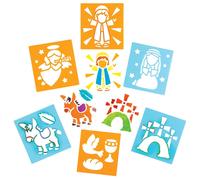 KALANKA-Pochoirs de la semaine sainte (Paquet de 6) - Fournitures créatives d'art et d'artisanat de Pâques pour les enfants à créer et décorer AT575