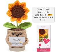 KALANKA-Pomme de Terre Positive Tournesol - Potate Positive Faite à la Main - Cadeau de Remerciement pour collègue, Petite Amie, enseignante - Anniversaire, Noël, fête des mères