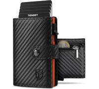 KALANKA-Portefeuille Homme en Fibre de Carbone Porte Carte Bancaire Homme avec Blocage RFID Portefeuilles avec Compartiment à Billets & Monnaie Porte-Cartes de Crédit Etui Carte Bancaire Anti