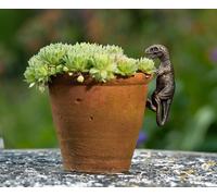 KALANKA-Pot Buddies Décoration Velociraptor pour Pot de Fleurs Couleur Bronze
