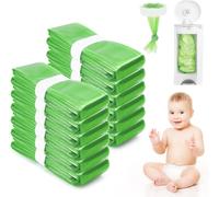 Kalanka-Poubelle Couche Bebe, 12 Pièces Recharge Poubelle A Couche, Bebe Recharge Sac Poubelle Couche Compatible Avec Tommee Tippee, Angelcare, Genie Litter Locker,7 Couches Protectrices