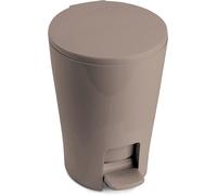 Kalanka-Poubelle De Salle De Bain Diabolo, 5l Capacité, Polypropylène, Intérieur Amovible, Sans Bpa, Taupe. Dimension: 19 X 21 X 28,2 Cm